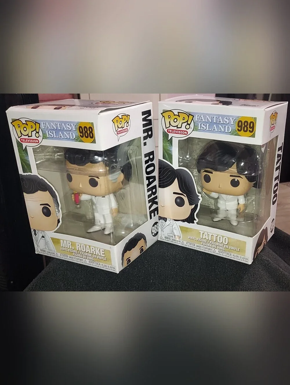Funko Pop! Television Fantasy Island Set -Mr. Roarke #988 &Tattoo #989 (Vaulted)